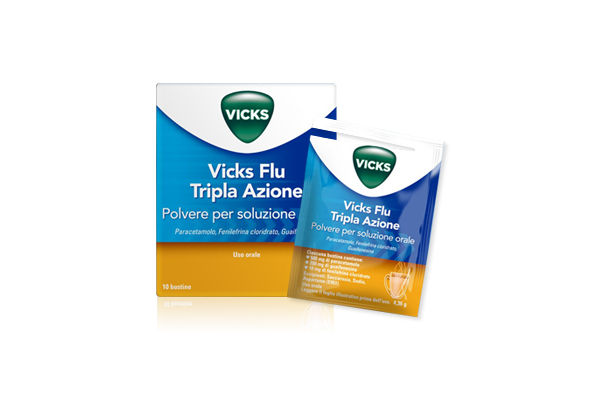 Vicks Flu Tripla azione 10 bustine Vicks Flu Tripla azione 10 bustine
